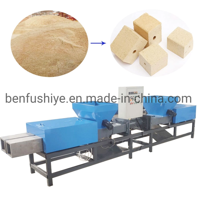 Cheap Pice Sawdust Pressed Wood Pallet Block Machine with Cutting Saw on Sale