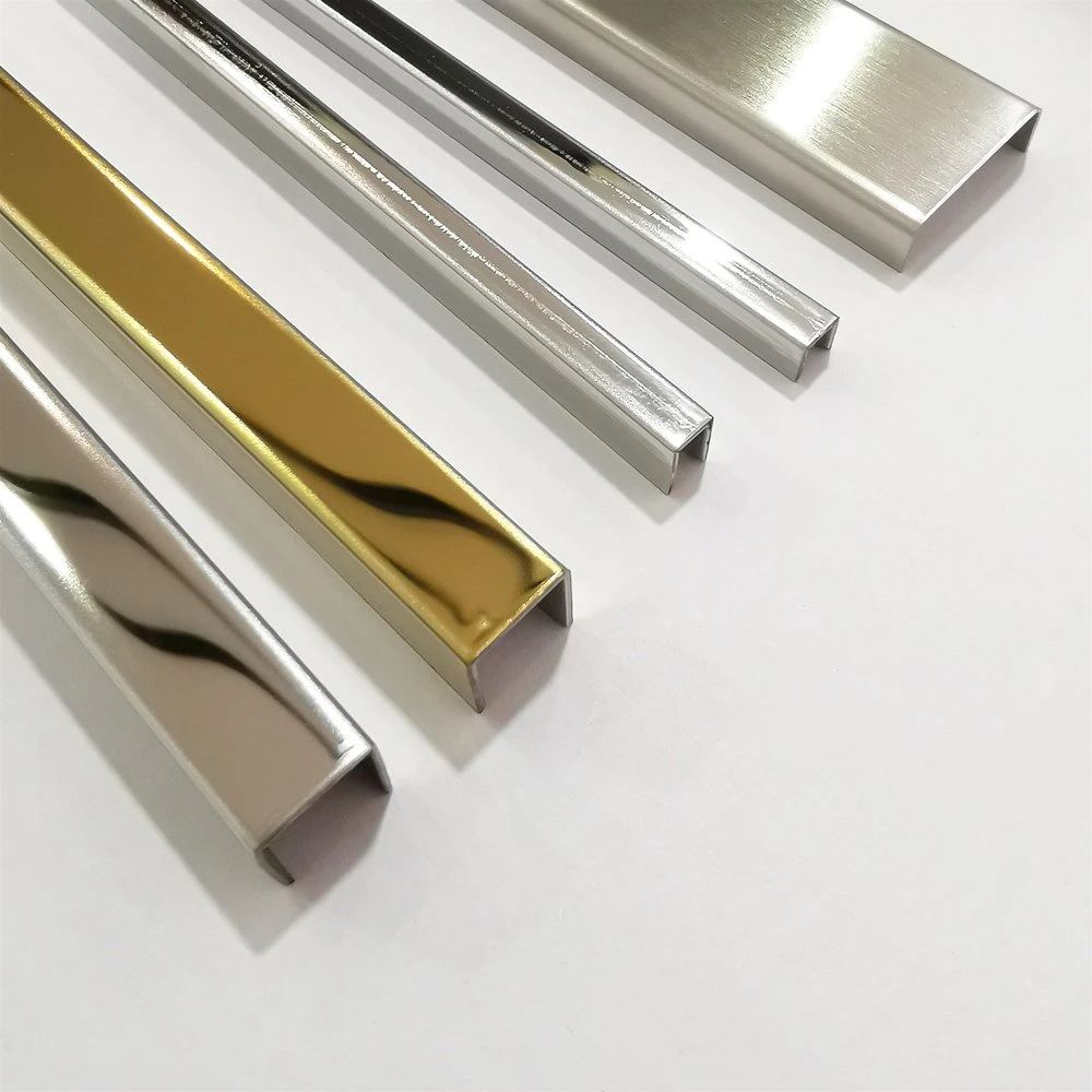Decorative Metal Stainless Steel Strips Trim T Profile C Channel U Channel L Angle