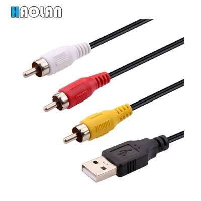 USB 2.0 ذكر إلى RCA ذكر، كبل صوت كبل بيانات USB محول فيديو AV/V محول كاميرا فيديو كاميرا فيديو كاميرا فيديو كاميرا فيديو كاميرا فيديو صوت مقسّم بطاقة محول تلفزيون/Mac/كمبيوتر، 1 قدم