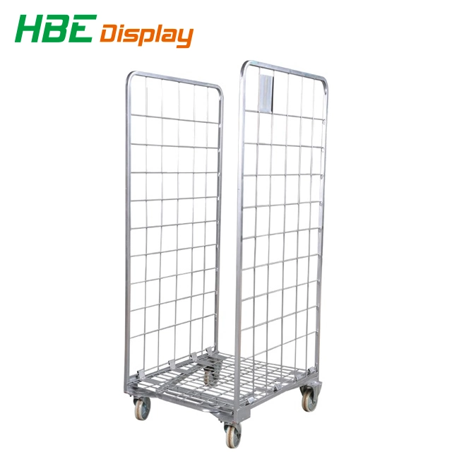 Supermarket Used Foldable Container Nest Wire Mesh Roll Cage