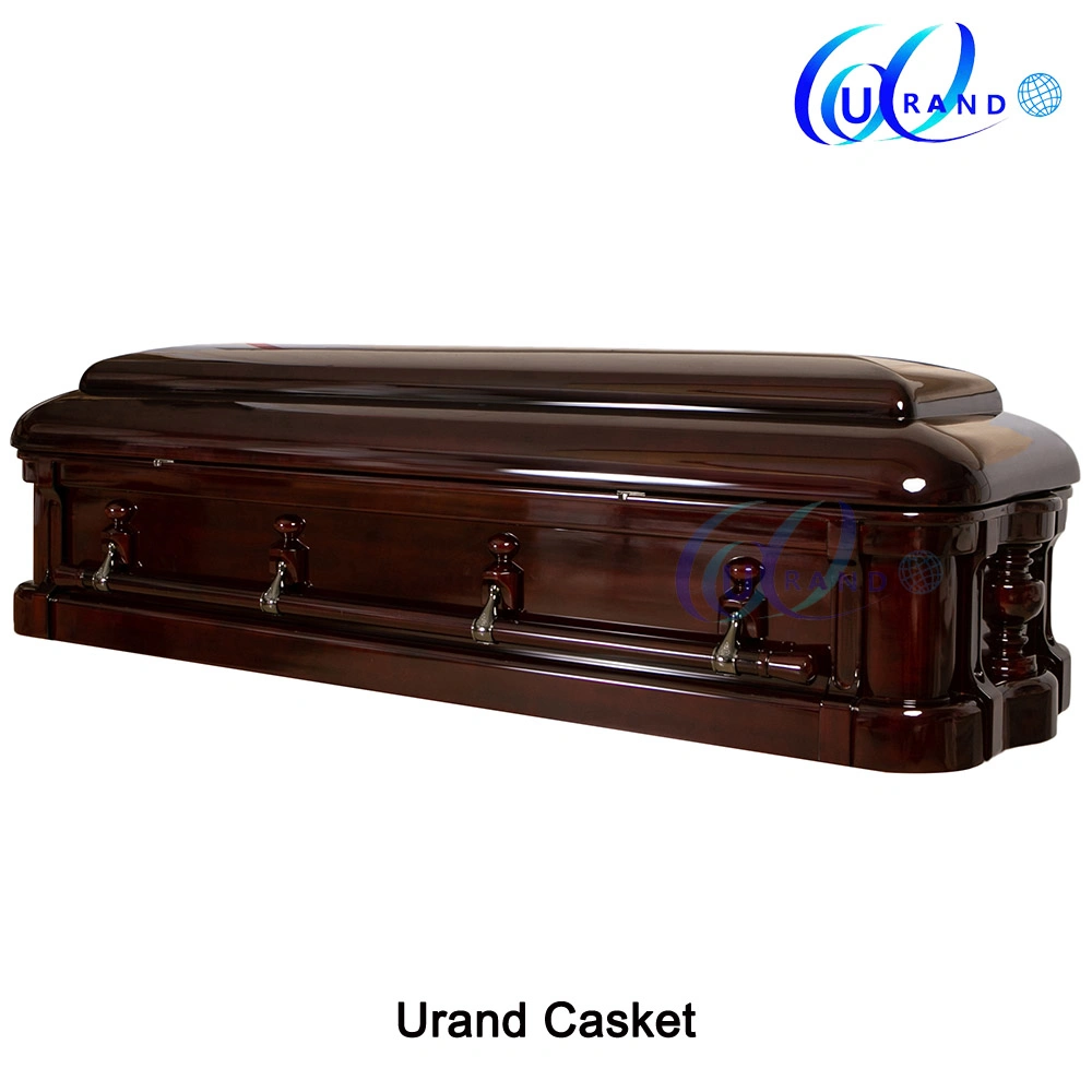 Unique Design Luxury Level High Gloss Solid Wood Mahogany Casket