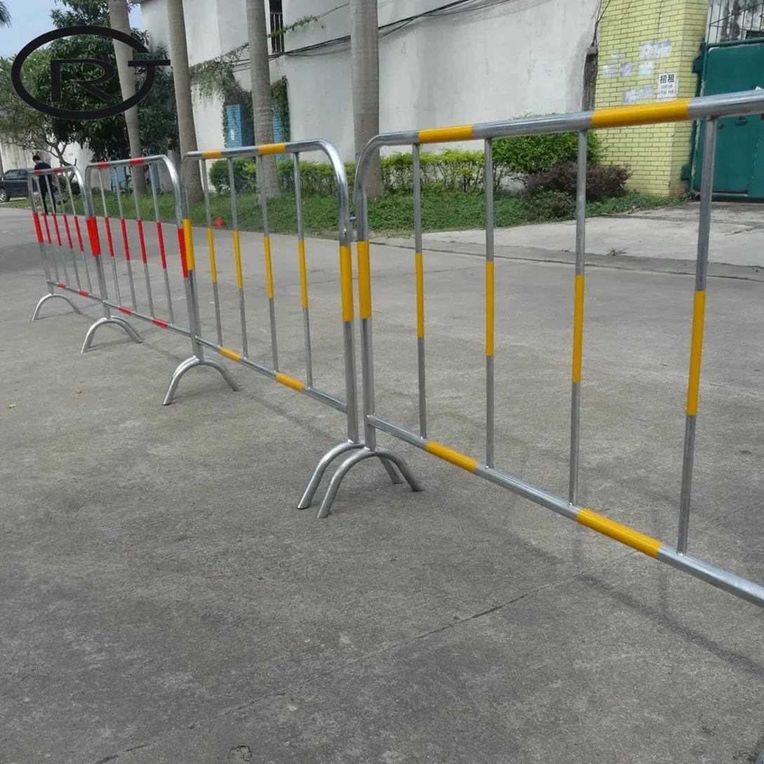 Barreras de tráfico portátiles Acero galvanizado tubo de acero de metal Control de multitudes Barrera