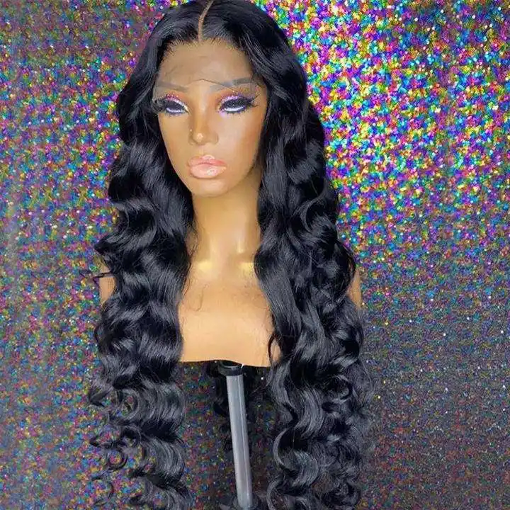 Front Wigs Transparent Deep Wave Curly Virgin Brazilian Full Lace Wig