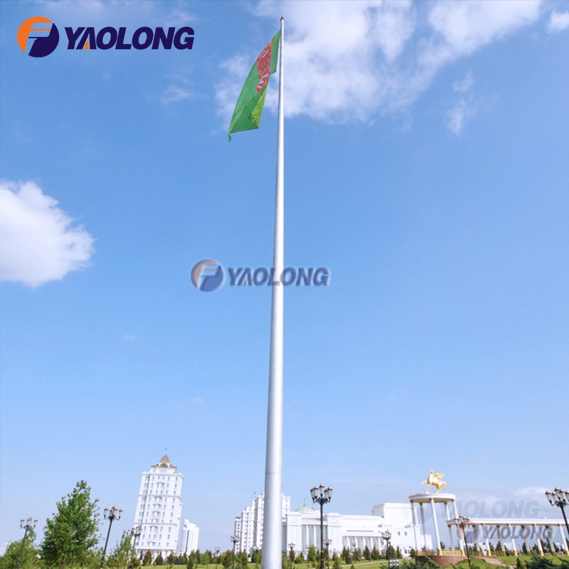 Commercial Grade 304 Polished Stainless Steel Giant Flagpole for Turkmenistan