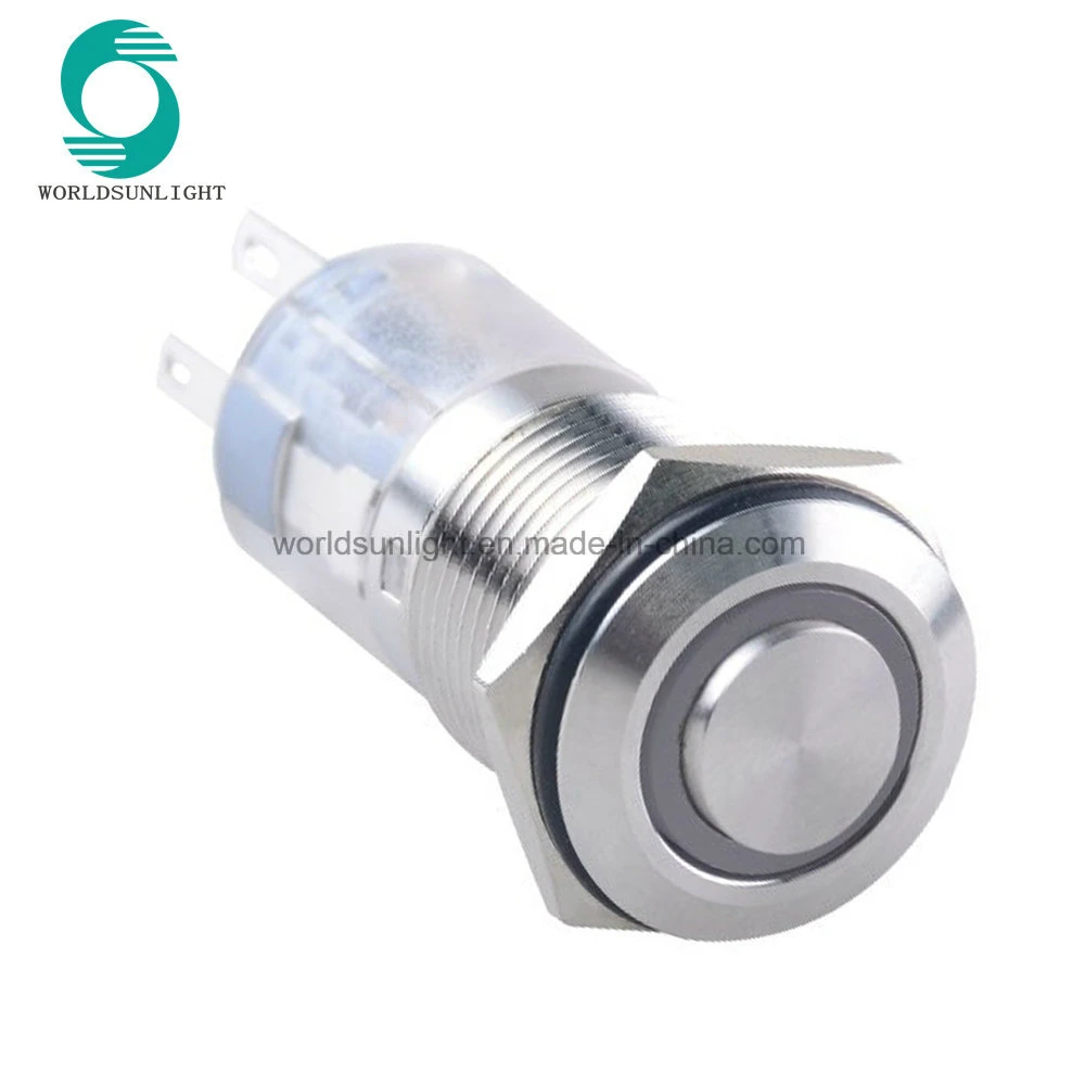 19mm Metal Latching Contact Lockout Waterproof Emergency off on Mushroom Head Stop Push Button Switch