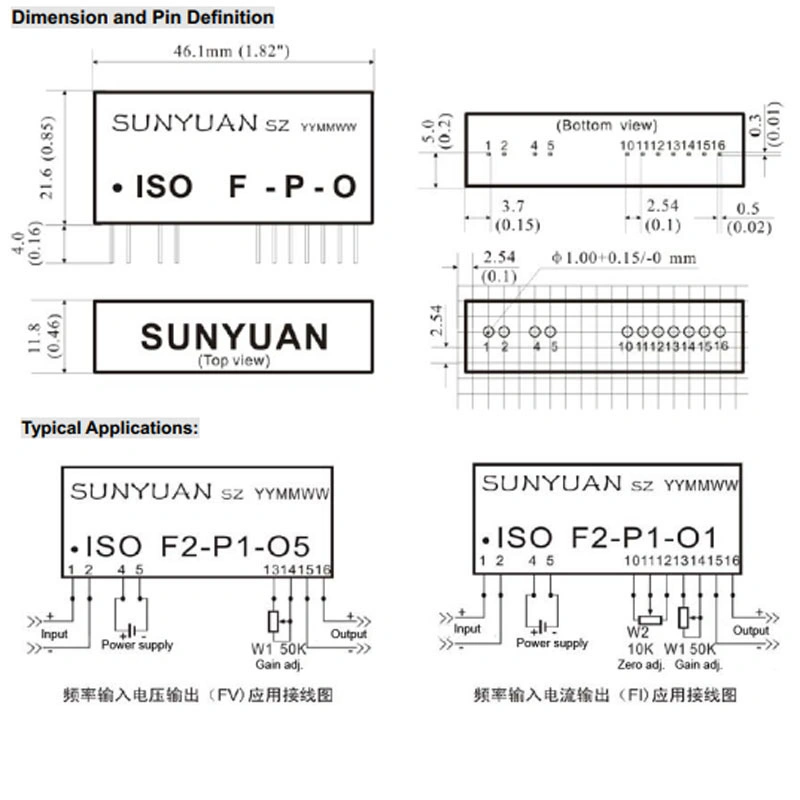 ISO F-P-O Frequency to Analog Signal Converter/Isolator/Transmitter/Transformer