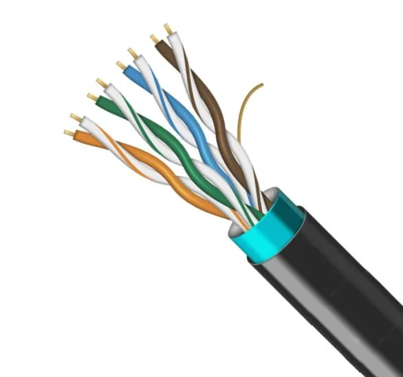 Cat5e FTP на открытом воздухе твердых неизолированной медью Интернет LAN кабели связи по сети Ethernet