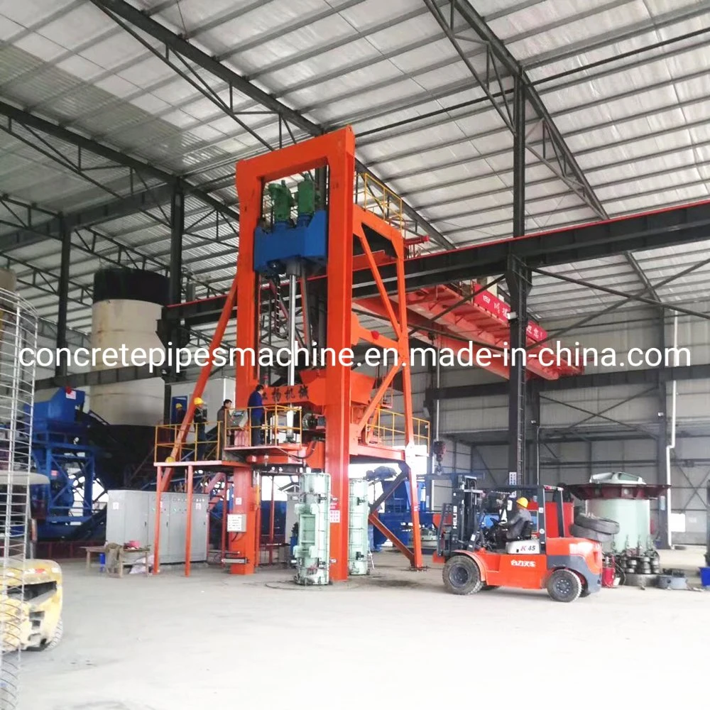 Radial Extrusion Double Pipe Automatic Rcp Reinforced Concrete Jacking Pipe Production Line