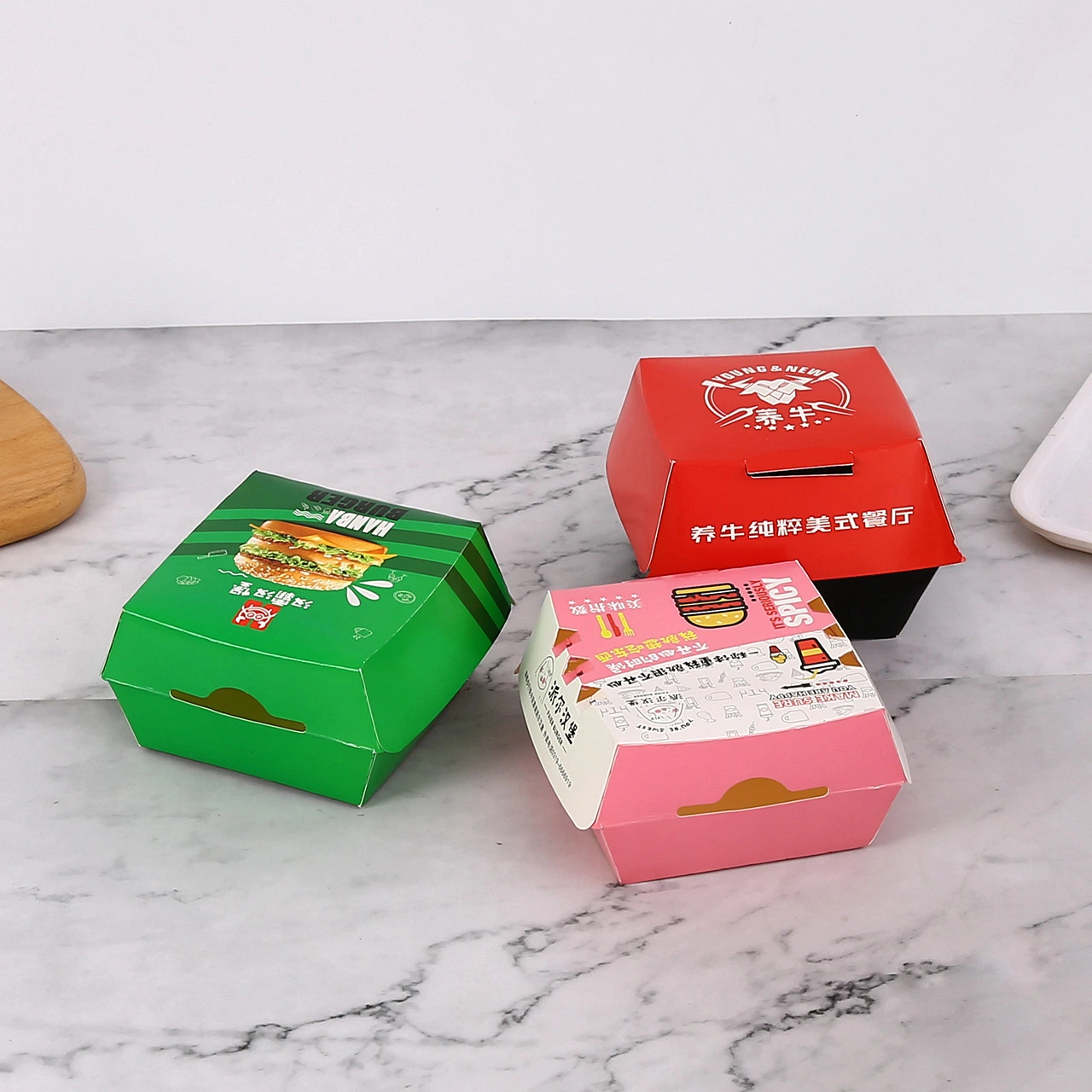 Carton Hamburger Box Printing Hamburgers