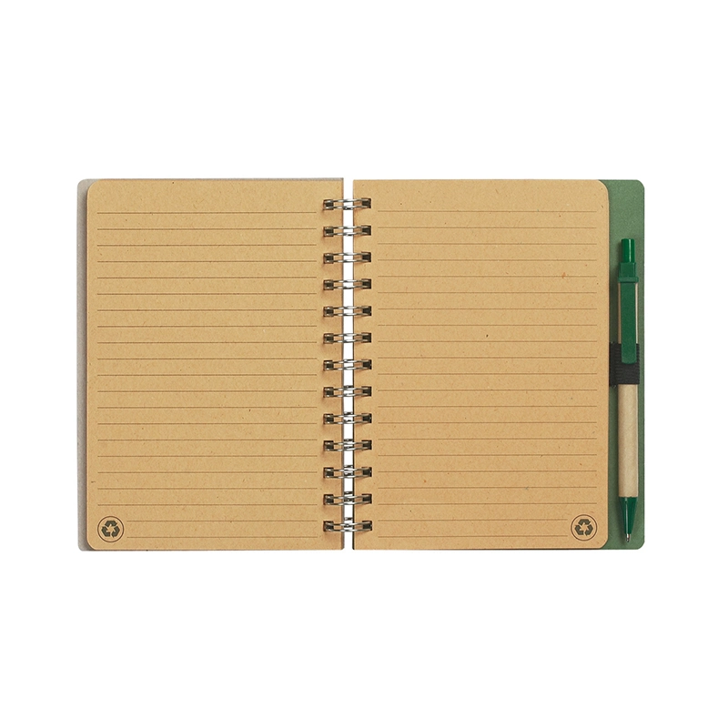 Office Stationery Writing Plain Printed Customized Eco Spiral Custom Notepad with Pen