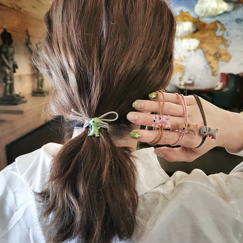 Pequeño y lindo el pelo de dinosaurios dibujos animados de la mujer chica Hairband Tie