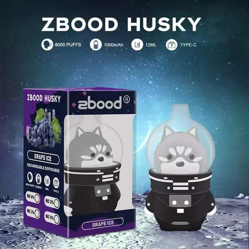 Fast Shipping Wholesale/Supplier Electronic Cigarettes Zbood Husky 8000 Puffs 12ml 1000mAh Rechargeable Disposable/Chargeable Vape Pod