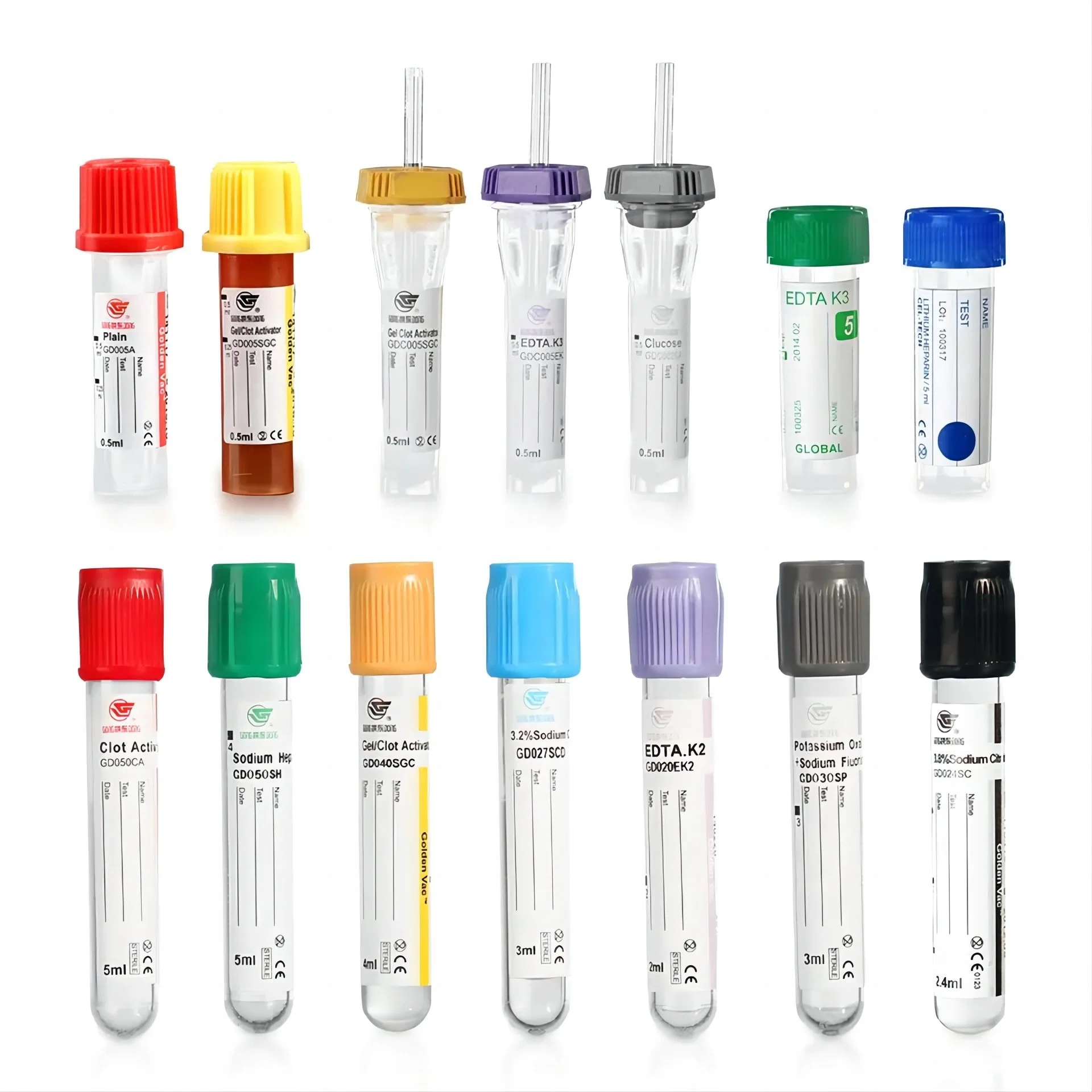 Disposable Medical Micro Blood Collection Tube with Capillary Tube