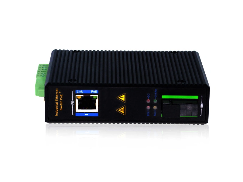 10/100m Industrial Media Converter Single Fiber