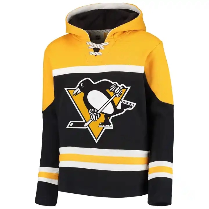 Custom Blank Hockey Hoodie Jerseys Sublimated Embroidery Logo Hockey Sweatshirt Hoodies Player Lacer Pullover Pullover Casual Hoodie