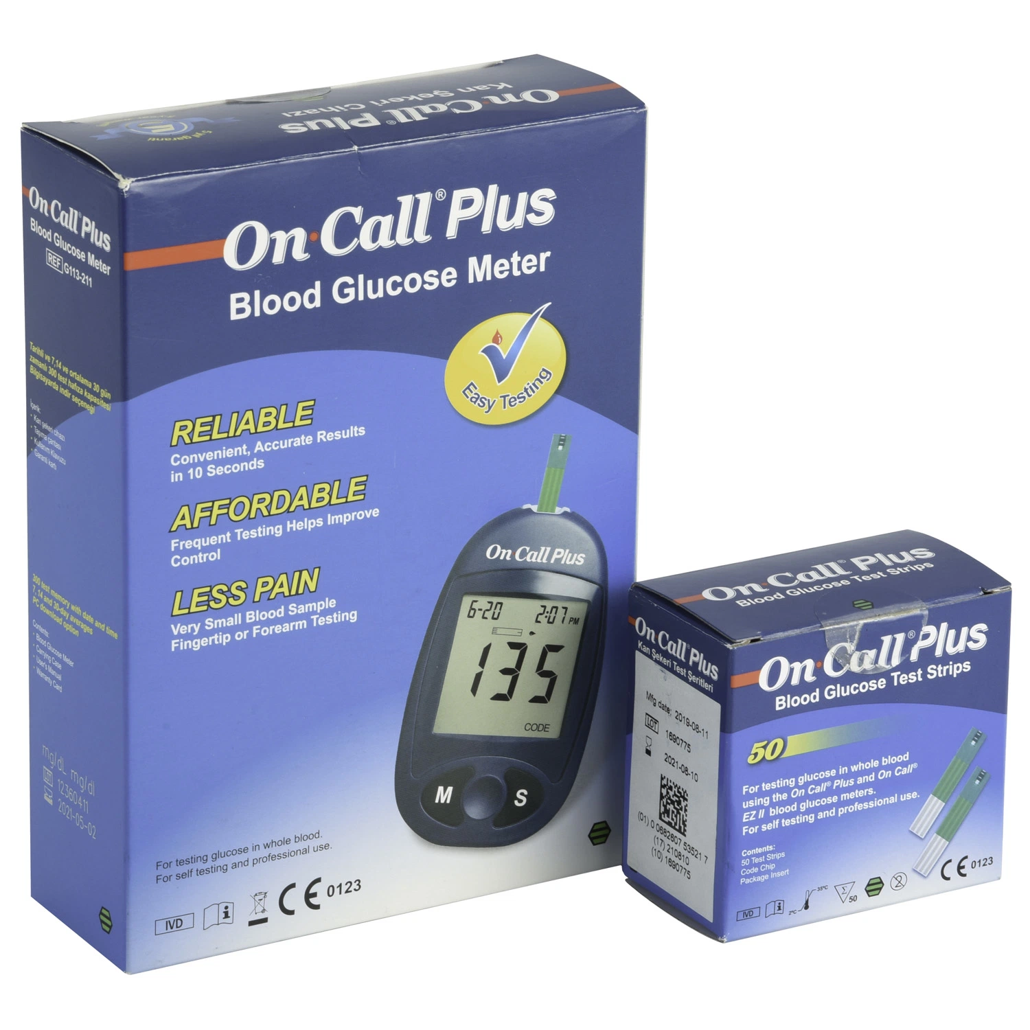 Ce ISO13485 on Call Plus Blood Testing Product Glucometer Blood Glucose Meter