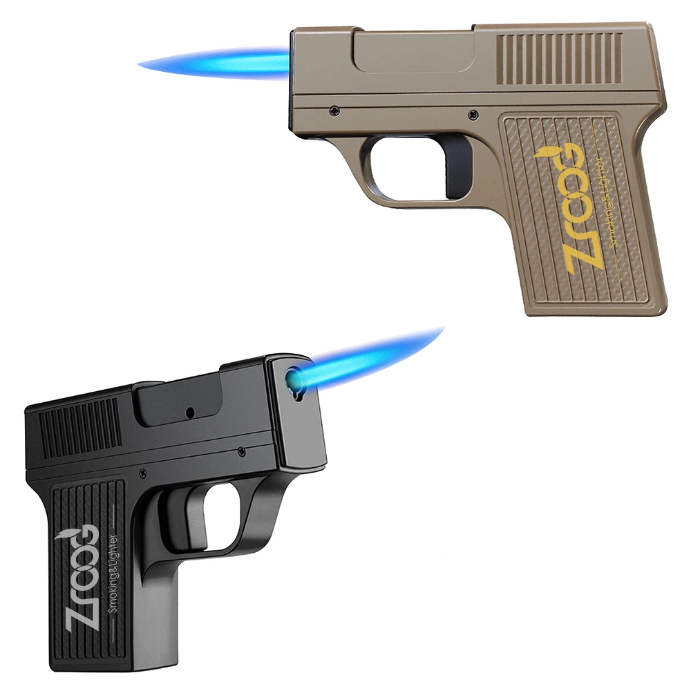 Факел легче пистолета 2 в 1 фонарика синего пламени пистолет легче для курения