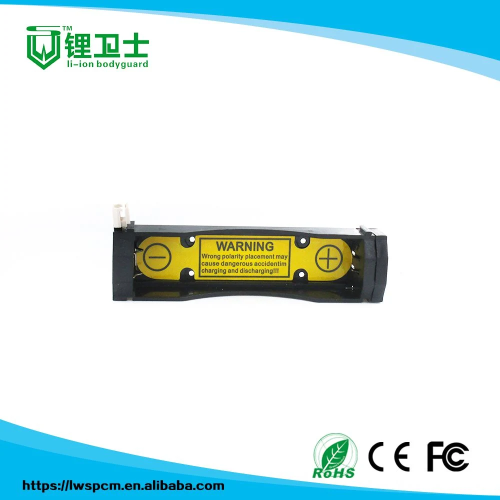 Factory Directly Supply 3.7V Li-ion 18650 1s1p Battery Case with PCB Board