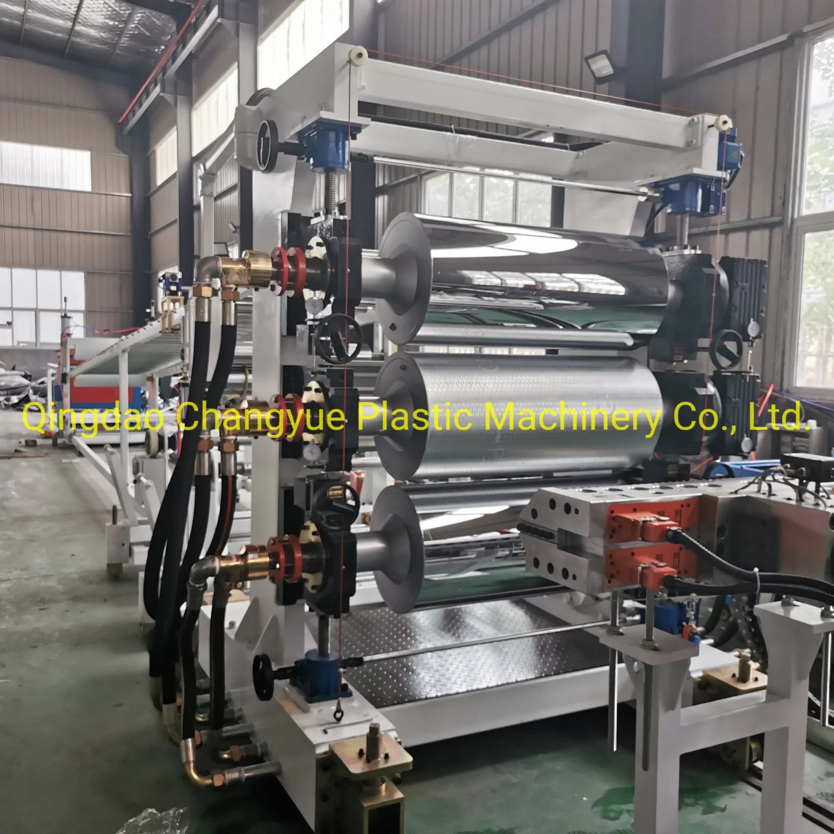 Plastic Sheet Extruder Machine / PP PS ABS HIPS Theromofroming Roll Sheet Extrusion Machine