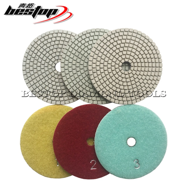 4" Diamond 3 Step Polishing Disc for Granite and Marble