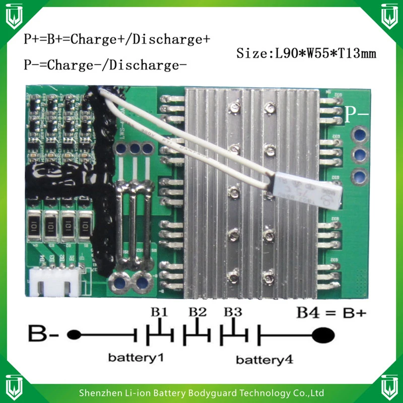 BMS 3s 4s 12.6V 16.8V 18650 Lithium LiFePO4 Battery Protect Circuit Board