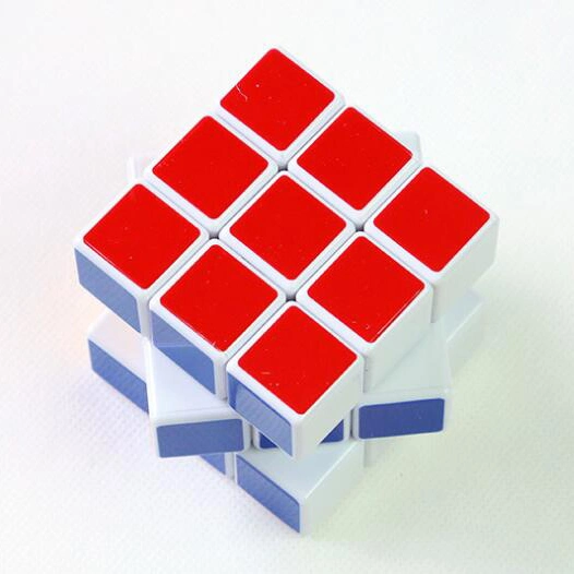 3X3X3 Simple Color 5.7X5.7X5.7cm 3 Layers Educational Plastic Folding Solid Magic Cube