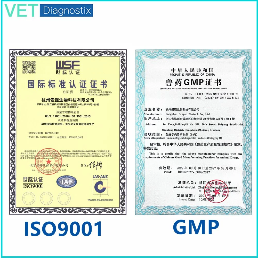 Cpv Cdv Test Canine Parvo Distemper Antibody Rapid Test

Test rapide d'anticorps contre la parvovirose et la maladie de Carré chez les chiens