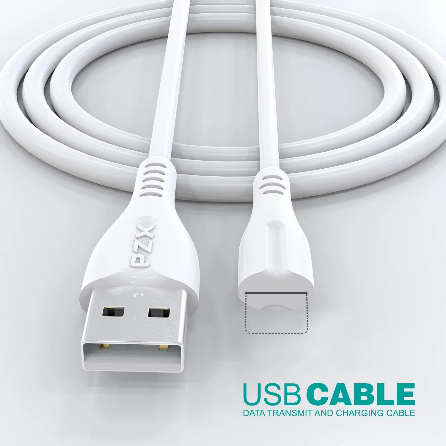 Pzx V141 Wholesale/Supplier Mobile Accessories 2.1A Fast Charging USB Data Cable