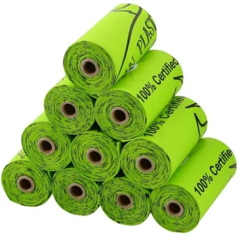 100% Biodegradable Degradable Eco-Friendly Dog Waste Poop Bags on Roll