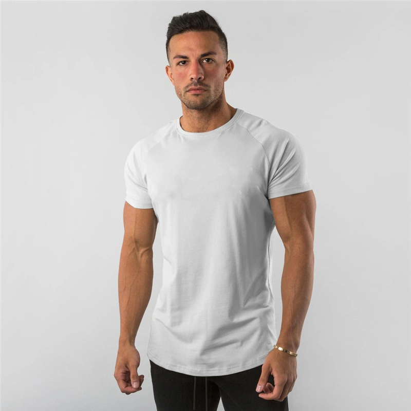 Men's Casual Plain T-Shirt 100% Cotton Loose Sports Short-Sleeved Super Size Can Be Wholesale/Supplier Customized
