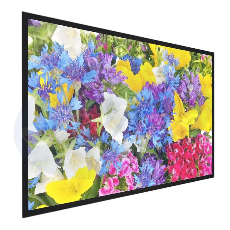 UHD Wall Mount Fixed Frame Projection/Projector Screen with Aluminum Housing