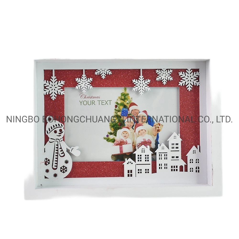 Feliz Navidad Mayorista/Proveedor sólido decorativos Marco de imagen de madera maciza de madera marco el marco de fotos para decoración de Navidad