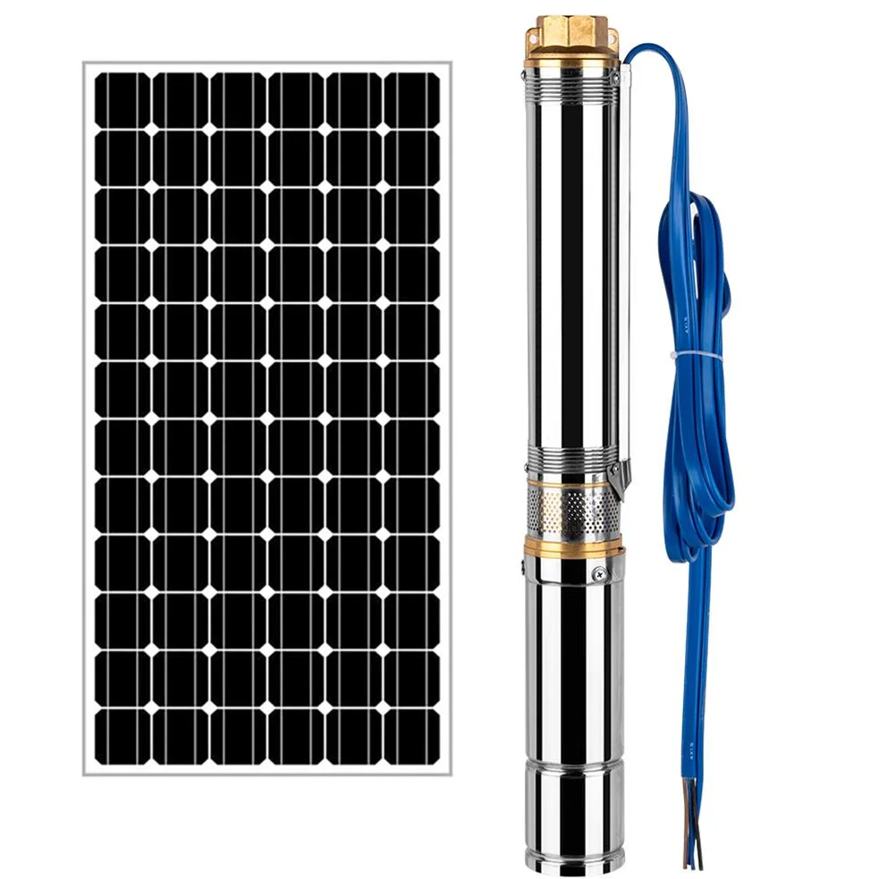 New Energy Solar Panels AC DC Submersible Deep Well Water Pump