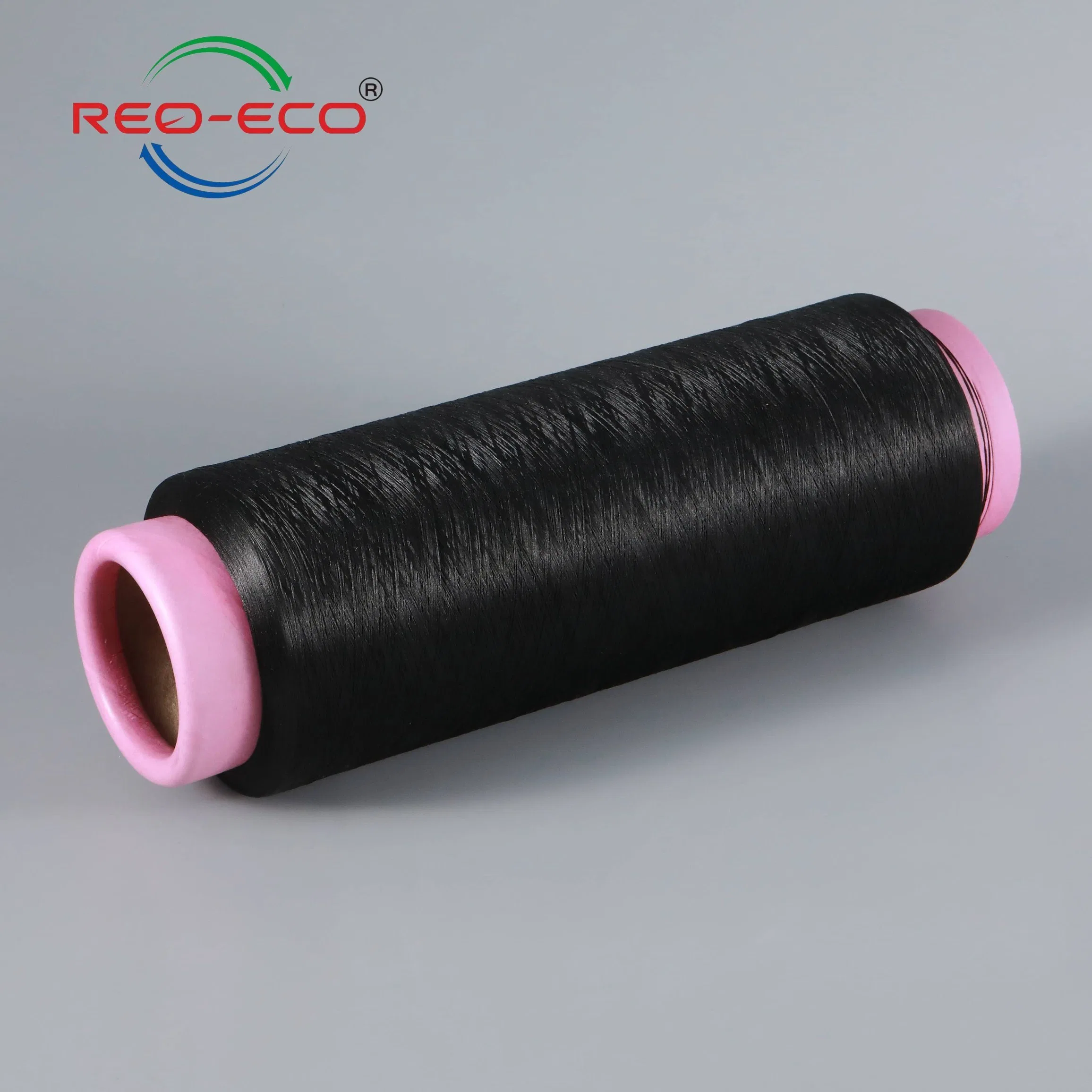 Hilo de filamento negro teñido 100% poliéster personalizado para paraguas