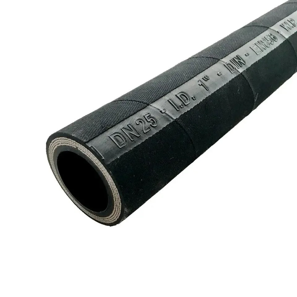 High Pressure Braided Steel Wire Flexible Oil Industrial Hydraulic Rubber Hose Pipe