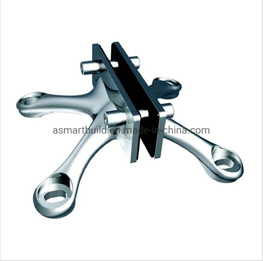 L200ra Series Stainless Steel Spider Fittings Glass Hardware with High Polish Surface Rib Connecting Claw