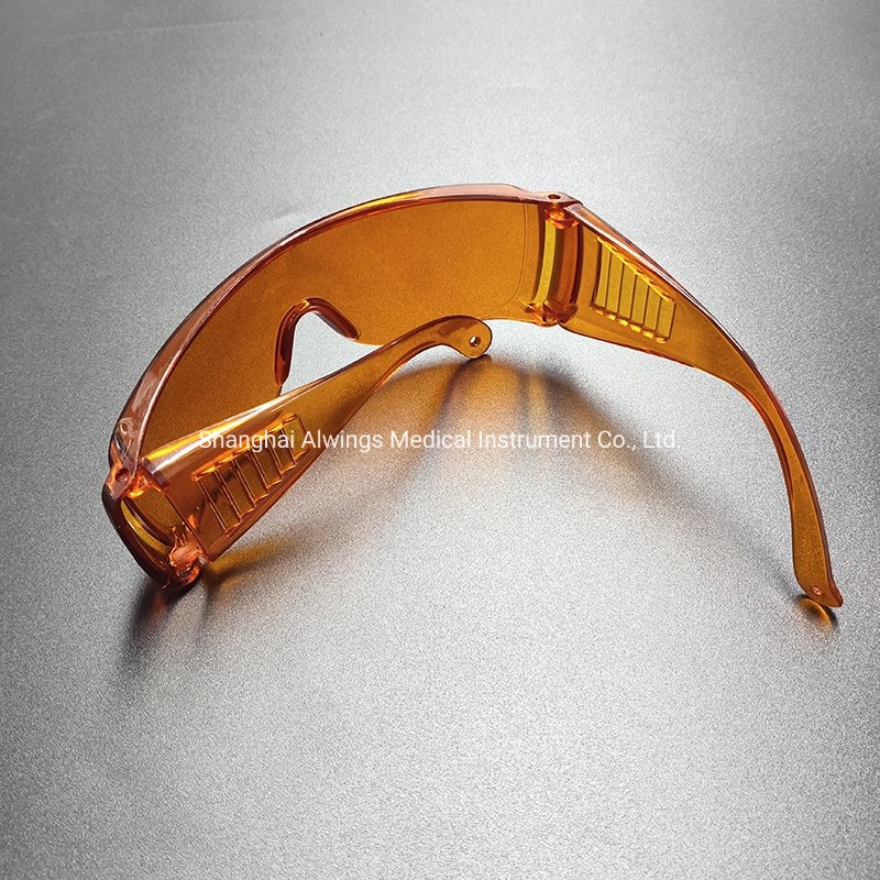 Orange Dental UV Protective Safety Glasses with Fixed Legs