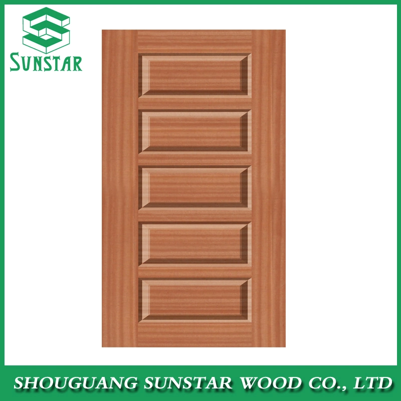 Melamine/Natural Veneer HDF Mould Door Skin Used for Home Door