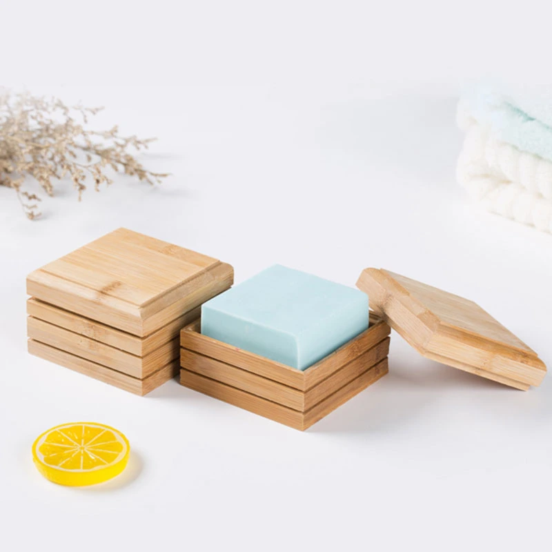 Aveco Low MOQ Smoothly Handmade Bamboo Soap Dish with Drain Hole