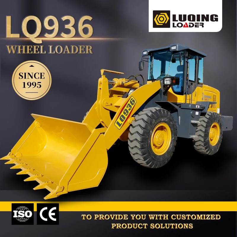 Mini Small 3 Tons Front End Bucket Shovel Wheel Loader with 1.3-1.7cbm B &Snow Blower&Mixing Bucket&Quick Hitch&Yunnei Cummins Weichai&Mulcher