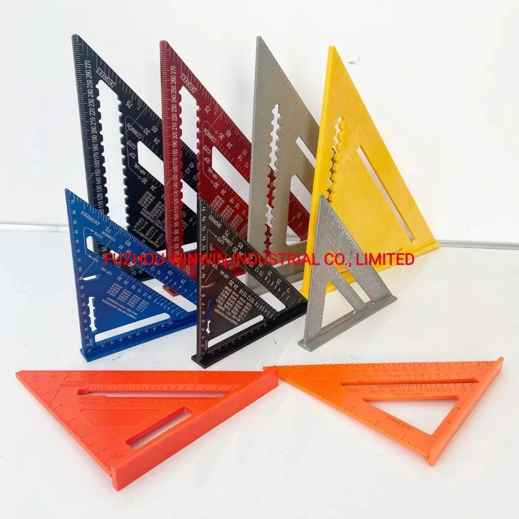 7pulgadas ABS escala triangular el ángulo de la regla Regla / vigas cuadradas (WW-7ARS06)