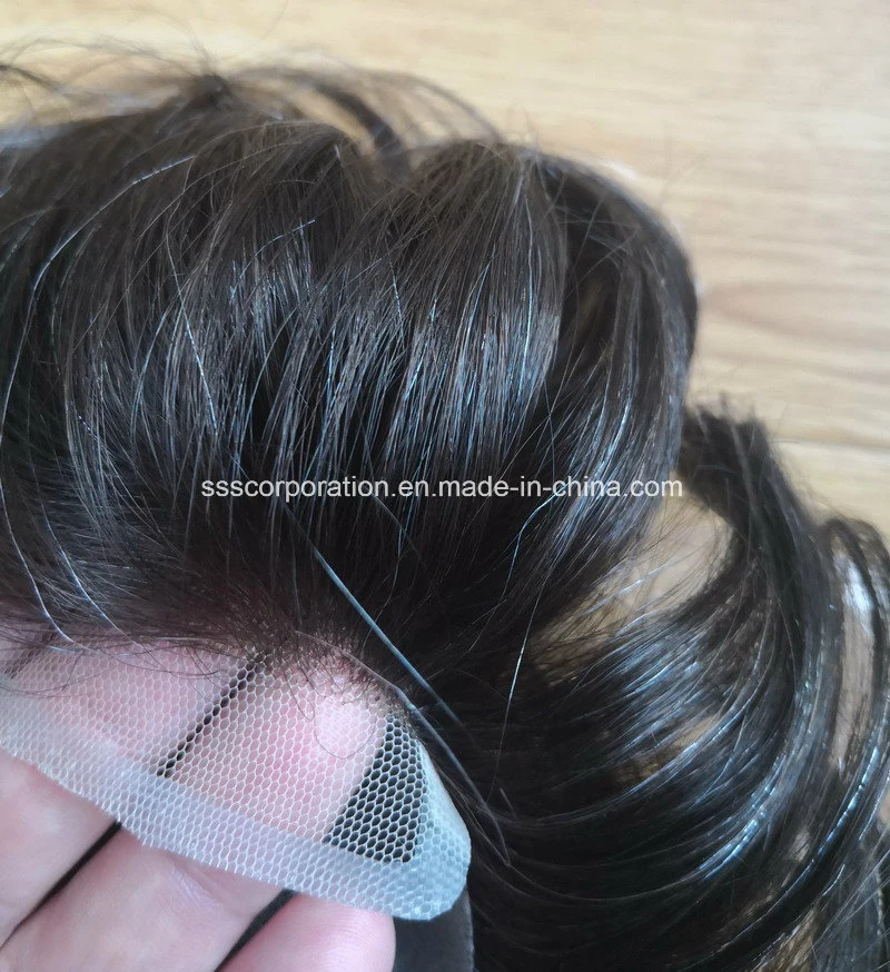 Best Hand-Knotted Swiss/French Lace Hair System with Poly-Coating Base