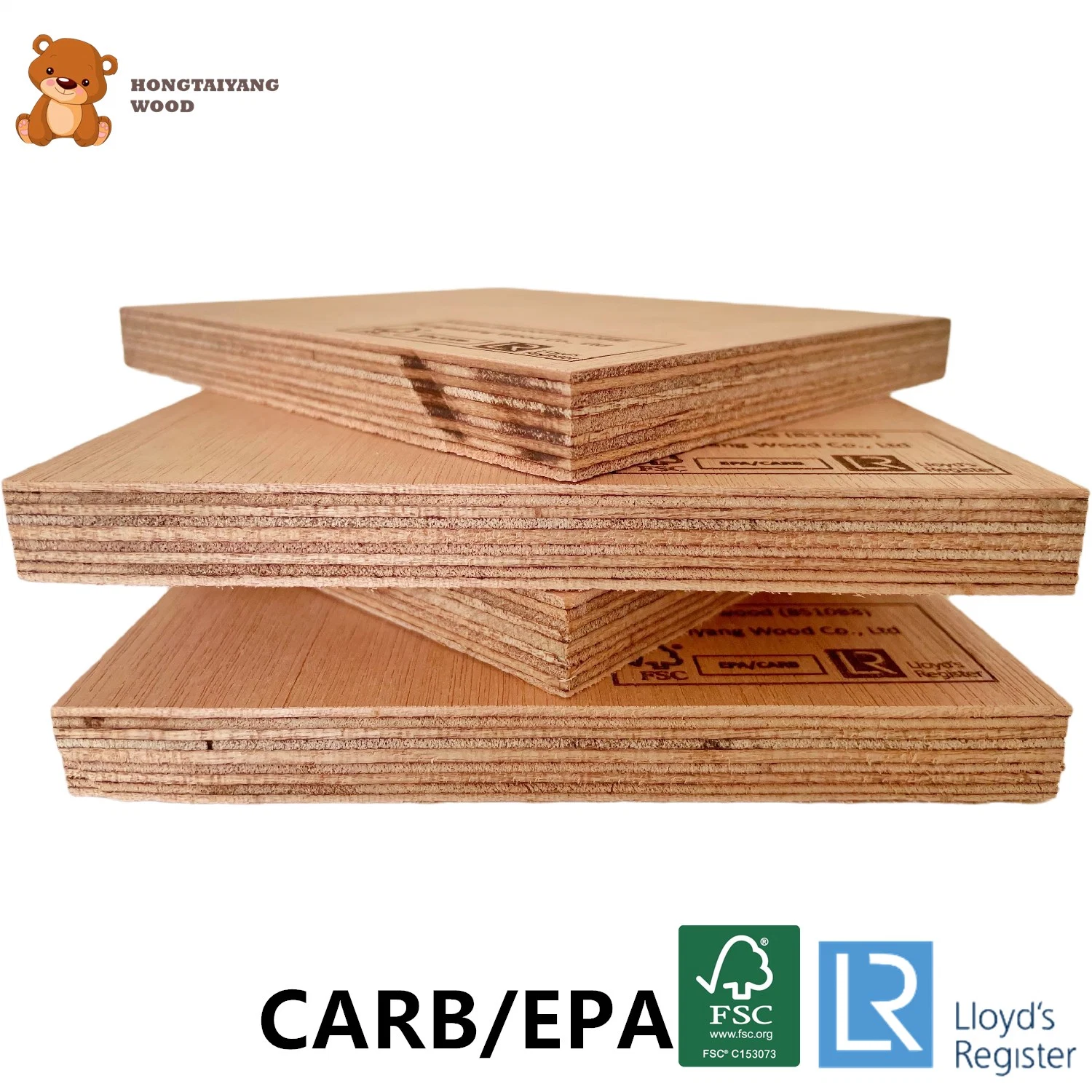 5mm Wholesale/Supplier Melamine Okoume Commercial Plywood Board Sheet with Fsc EPA Carb