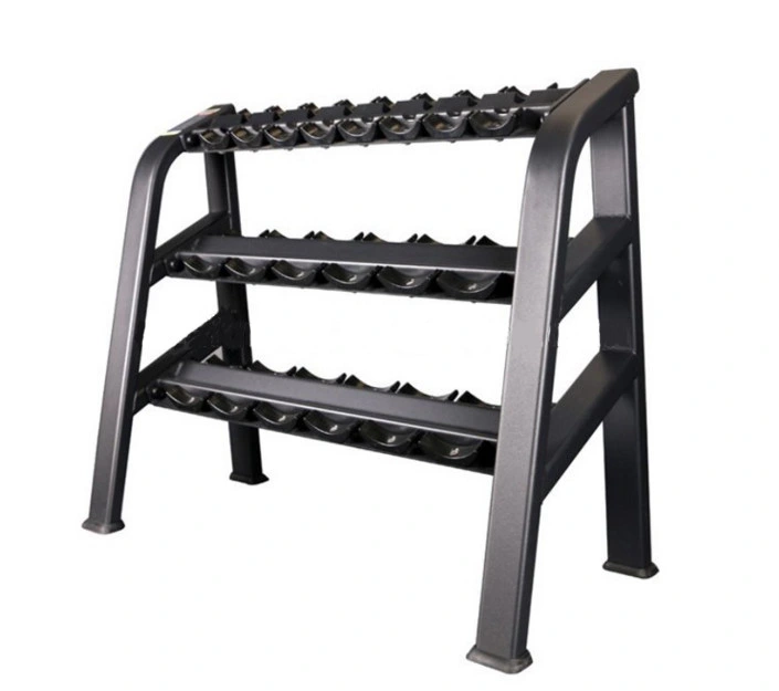 New Design Fitness Equipment Three Tier Dumbbell Rack, Indoor Gym Equipment