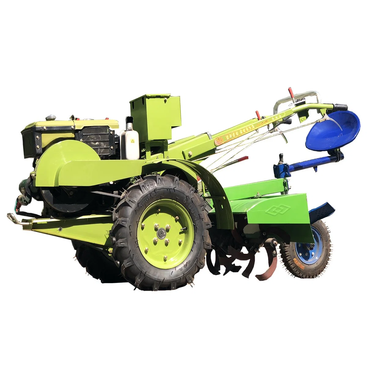 China Agriculture Mini Hand Tractor 18HP Two Wheel Walking Tractor to Zimbabwe Gana South Africa with Double Plough