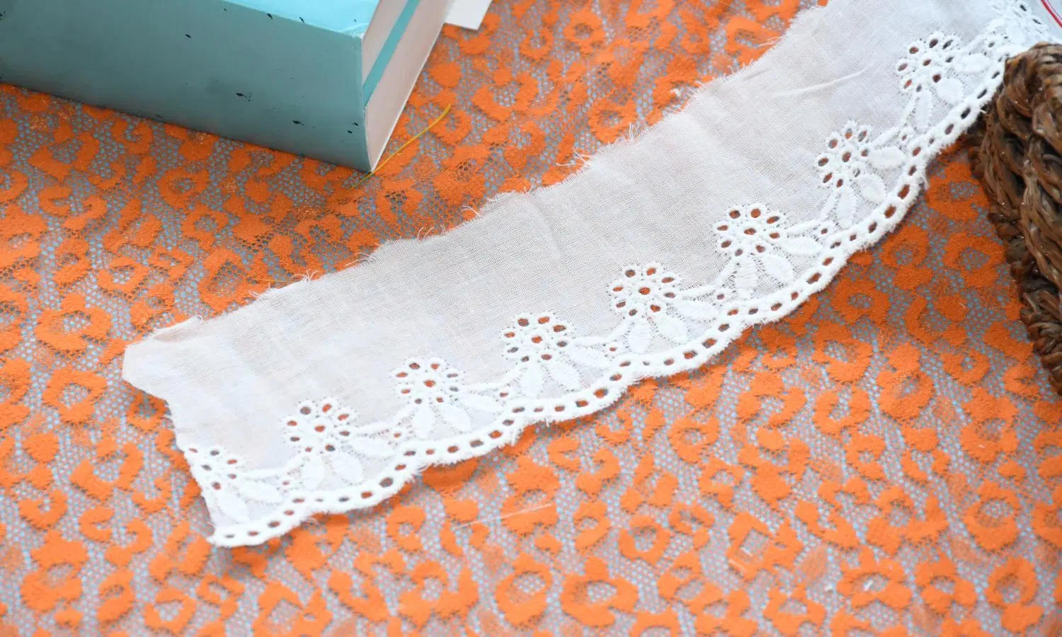 Cotton Poplin Embroidery Cotton Lace Fabric