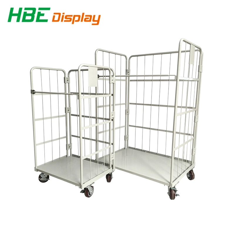 Four Sided Nestable Security Folding Trolly Roll Cage