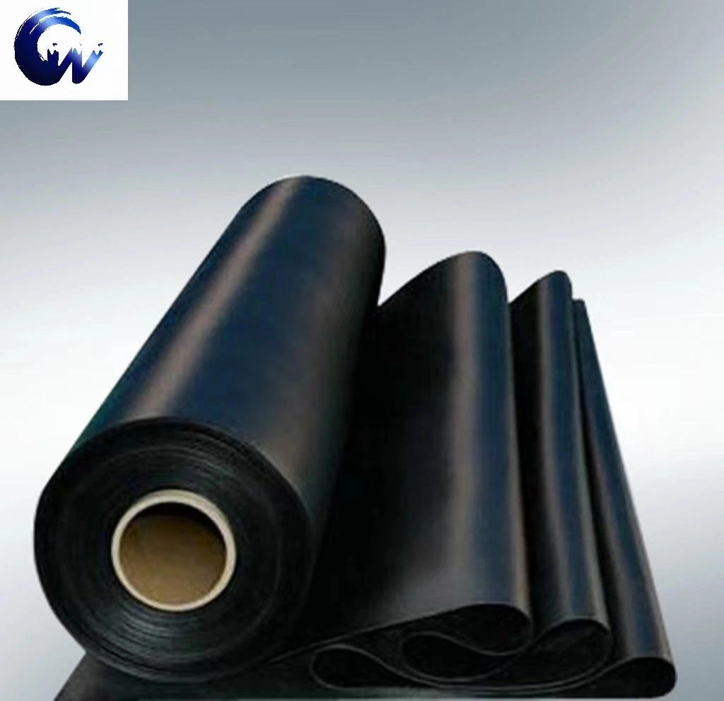 الأسماك الرخيصة الزراعة الأسود / الأزرق HDPE / EVA Pond Liner HDPE Gembane 2.5 مم