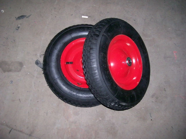 SGS High Quality 4.00-8 Pneumatic Rubber Wheel