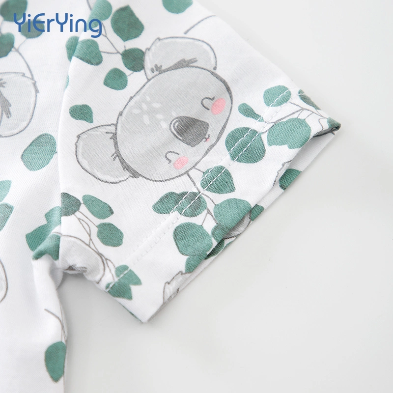 Großhandel/Lieferant Baby Mode Kleidung 100% Baumwolle Kurze Ärmel Niedlichen Koala Muster Für Sommer niedliche Pajama Baby-Strampler